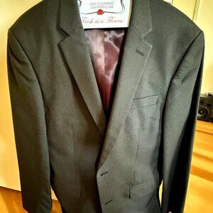 Andrew Fezza men's pinstripe blazer midnight blue 38R